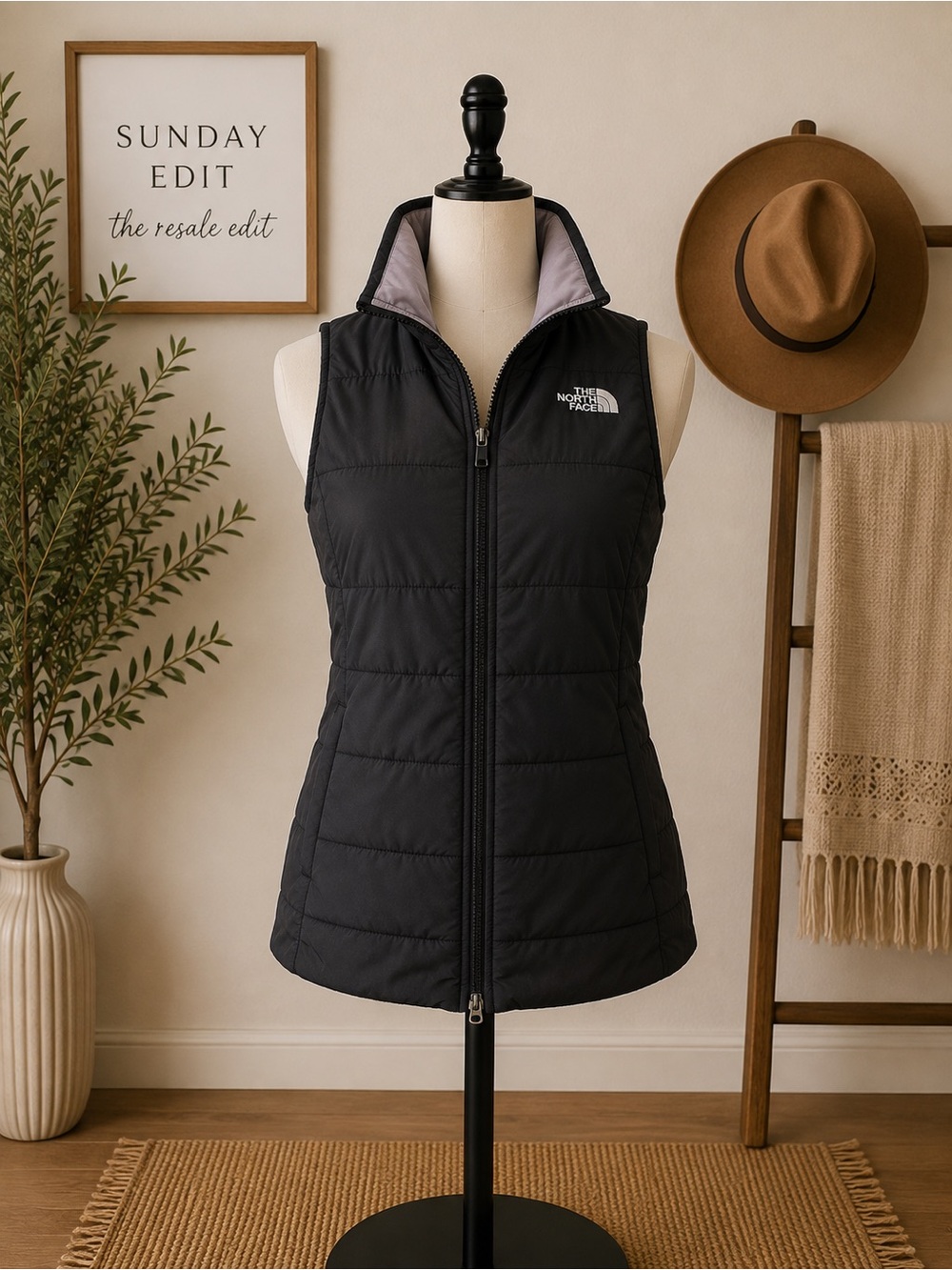 The North Face Women's Charcoal Quilted Vest